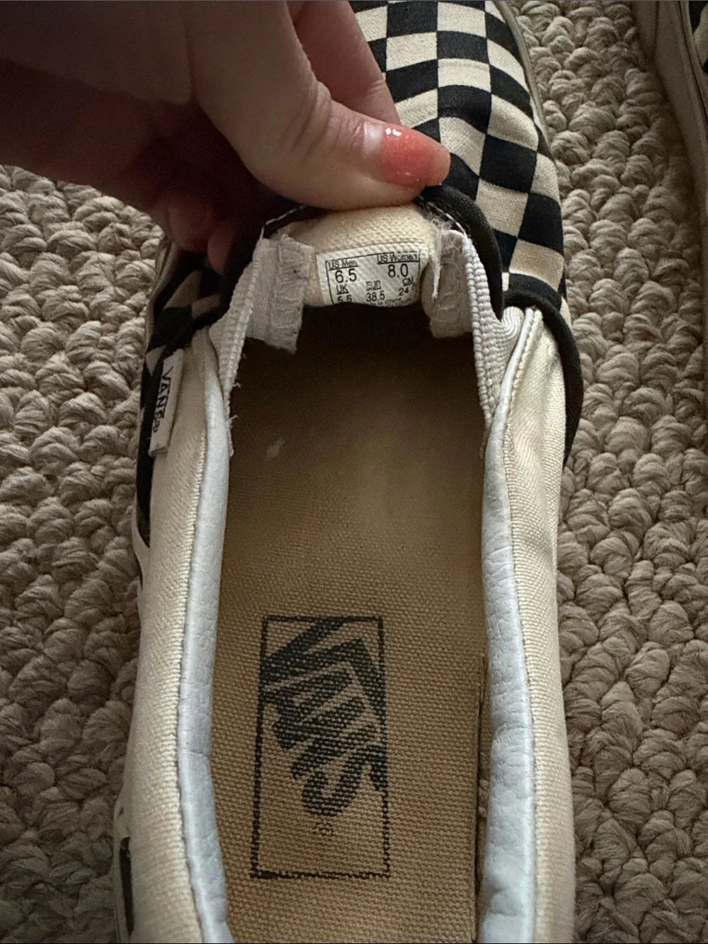 Vans Kids Checkerboard Slip-On Sneakers - Black & White